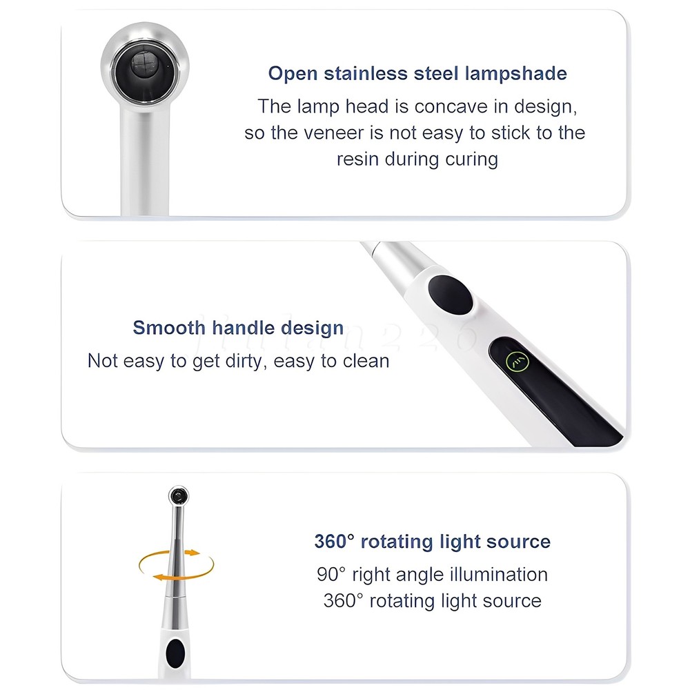 Dental I LED Wireless Curing Light Lamp 1 Sec Curing 2400mw