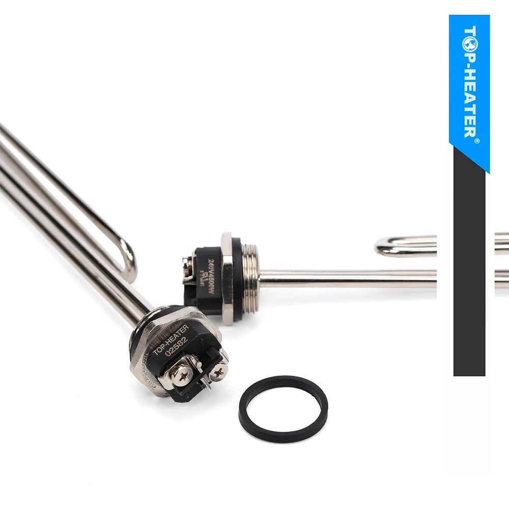 Water Heater Element 4500W,Screw-in,Foldback Type 02582 Silver