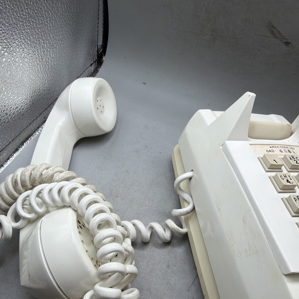 Vintage GTE Automatic Electric Push Tone Wall Telephone White