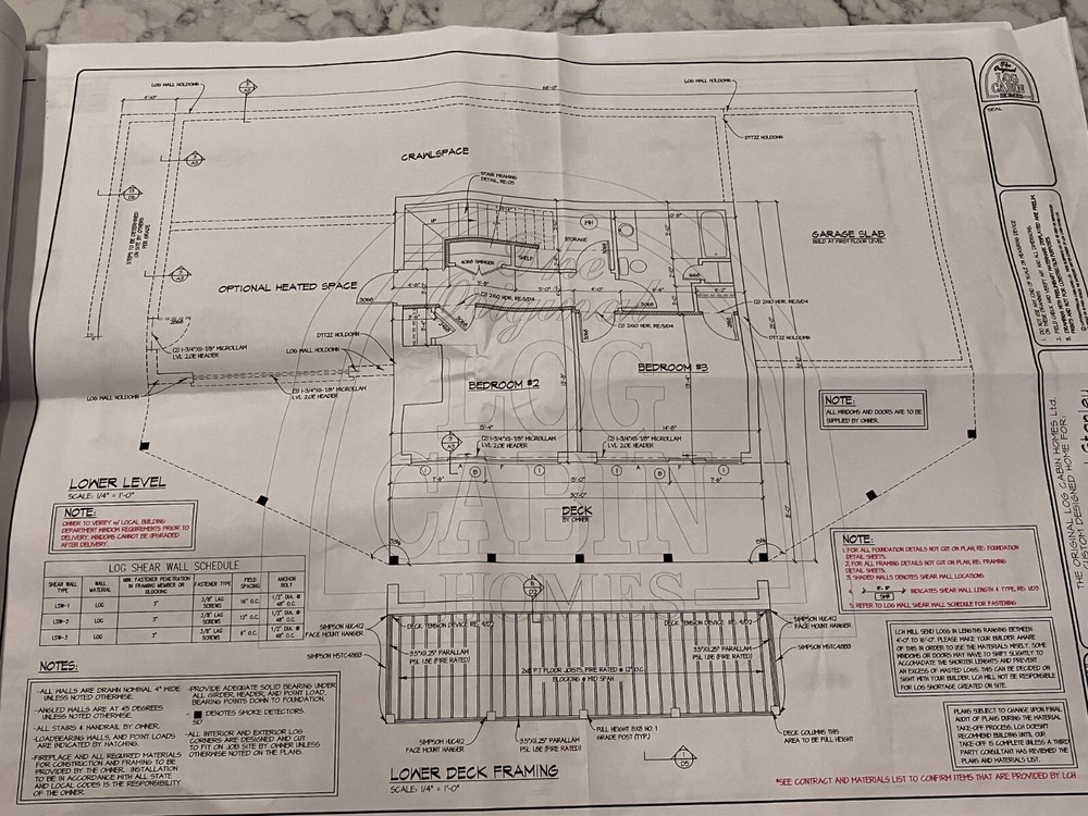 3000 sf Custom Log Home Kit with Fully Engineered Plans--Build It Anywhere!