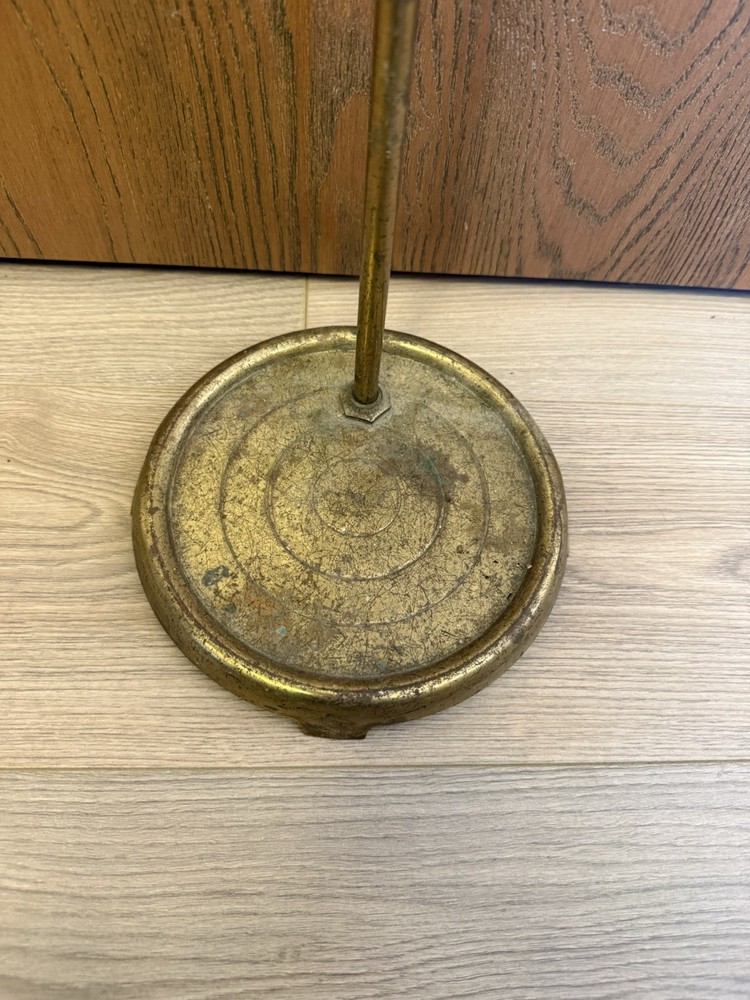Vintage Solid Brass Fireplace Tool Poker, Shovel And Stand