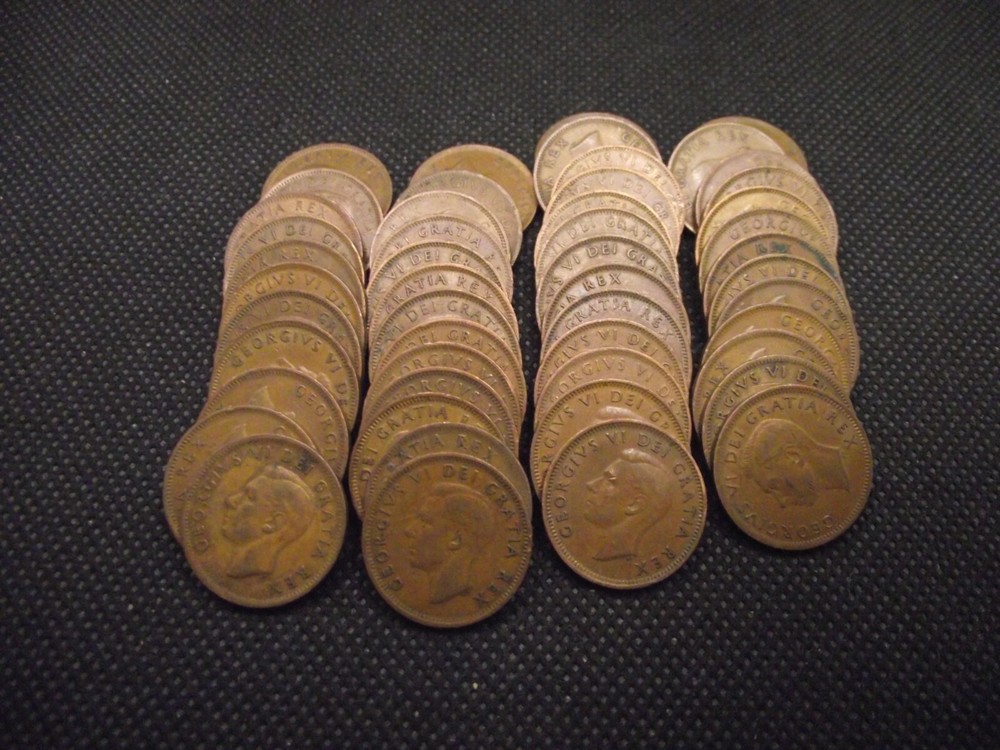 Canada 1951 Cent 50 Coin Roll