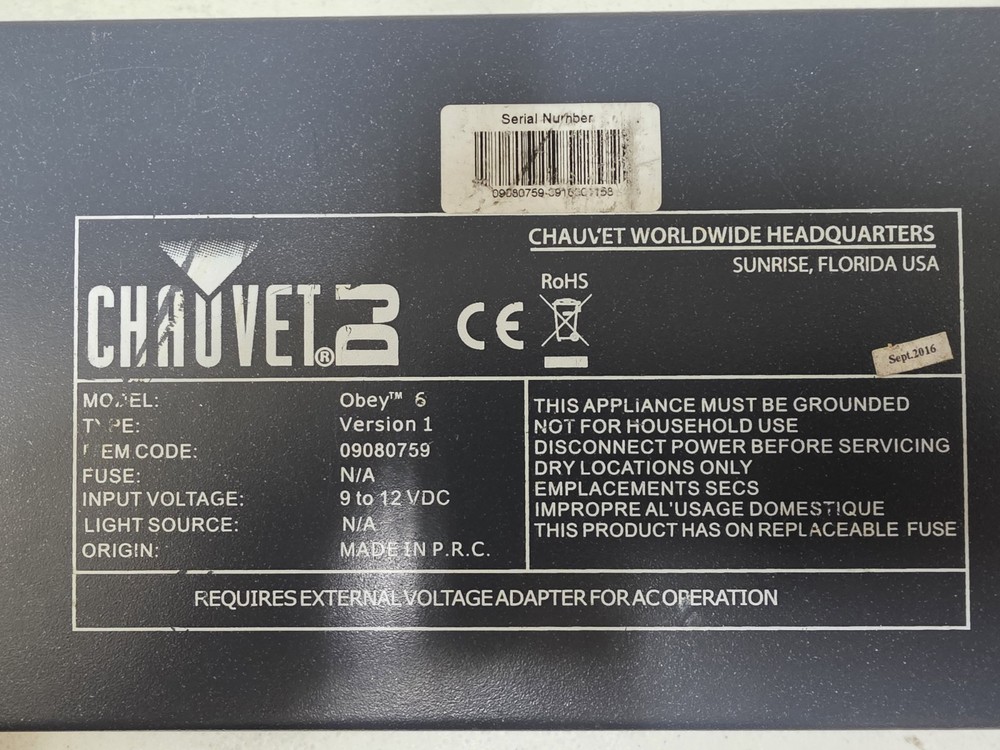 CHAUVET DJ Obey 6 Compact Universal LED Controller | LED Light Controllers