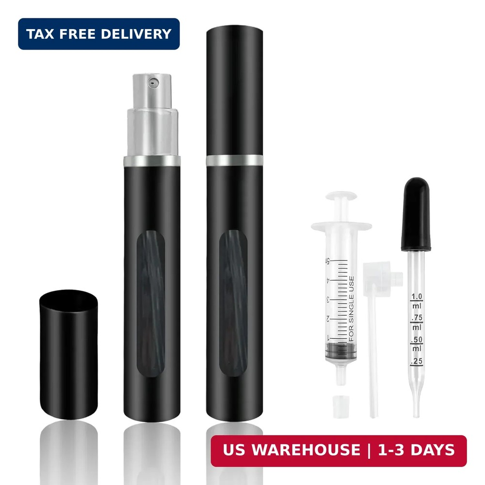 2 Pack Refillable Mini Perfume Atomizer Bottle，Portable Separate Bottles，Travel