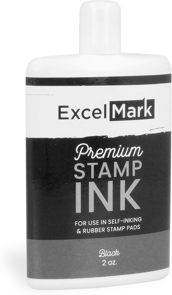 Self Inking Stamp Refill Ink - 2 Oz. - Black Ink