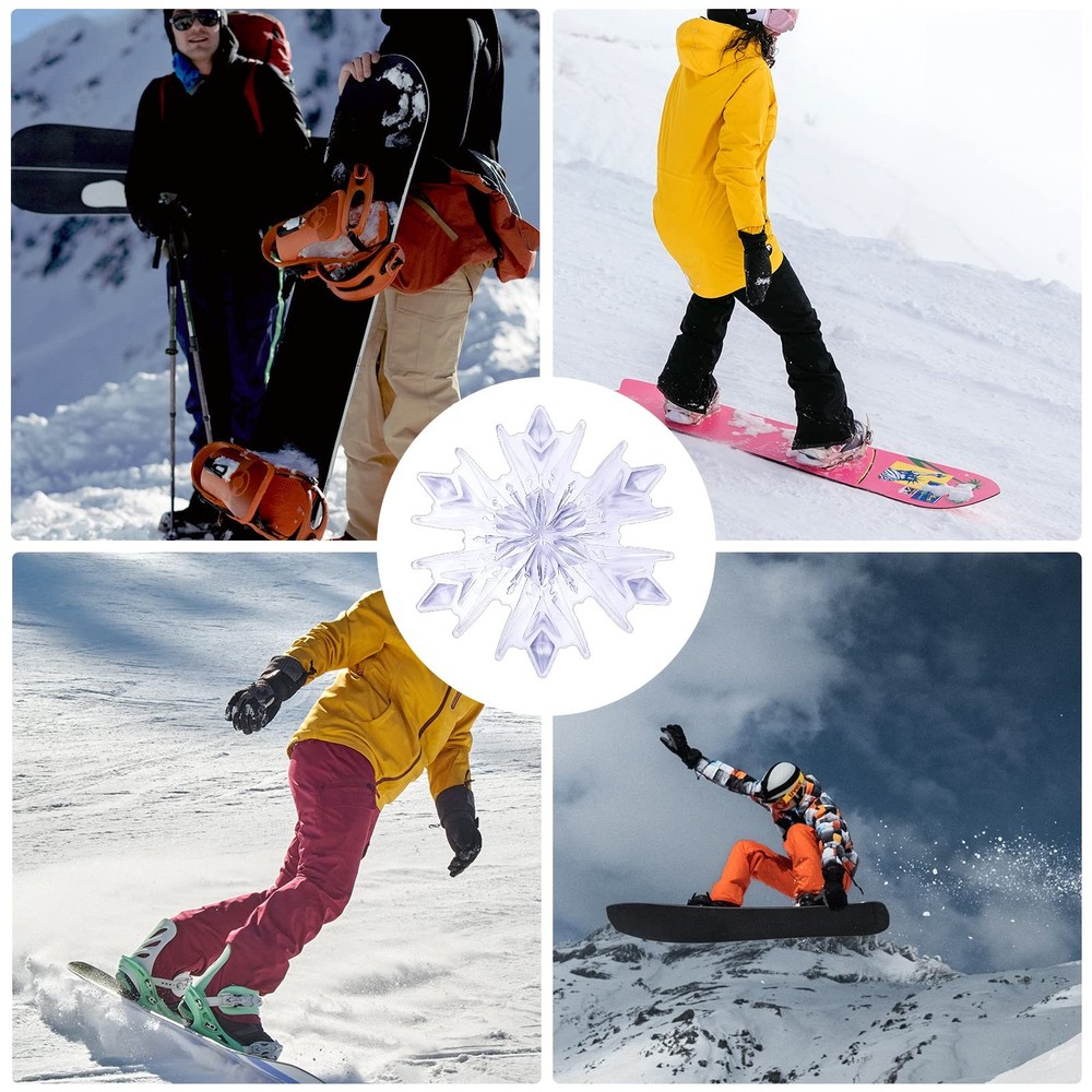 Snowboard Stomp Pad, 3D Clear Snowflake Pad Grip for...