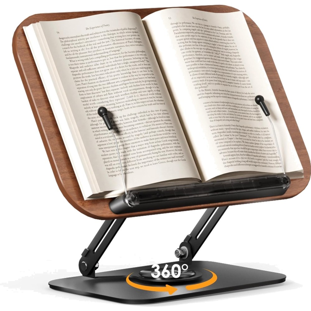 Book Stand, Telescopic Book Holder Stand, Adjustable Height Pull Out Design E...