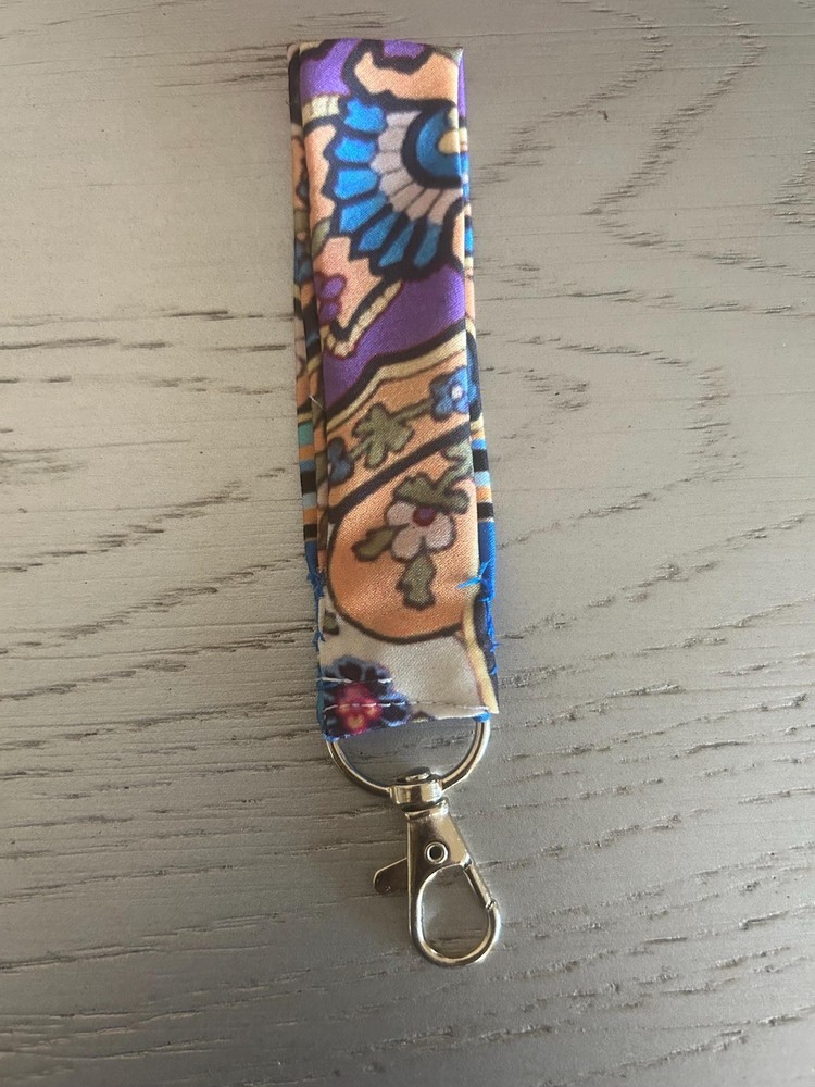 Silk Print Charm Keychain