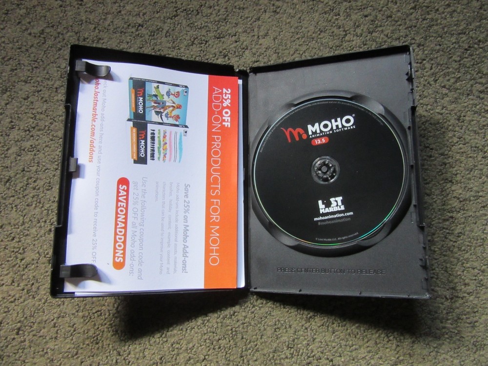 Moho Animation Software Debut 13.5 Disc for Mac and Windows