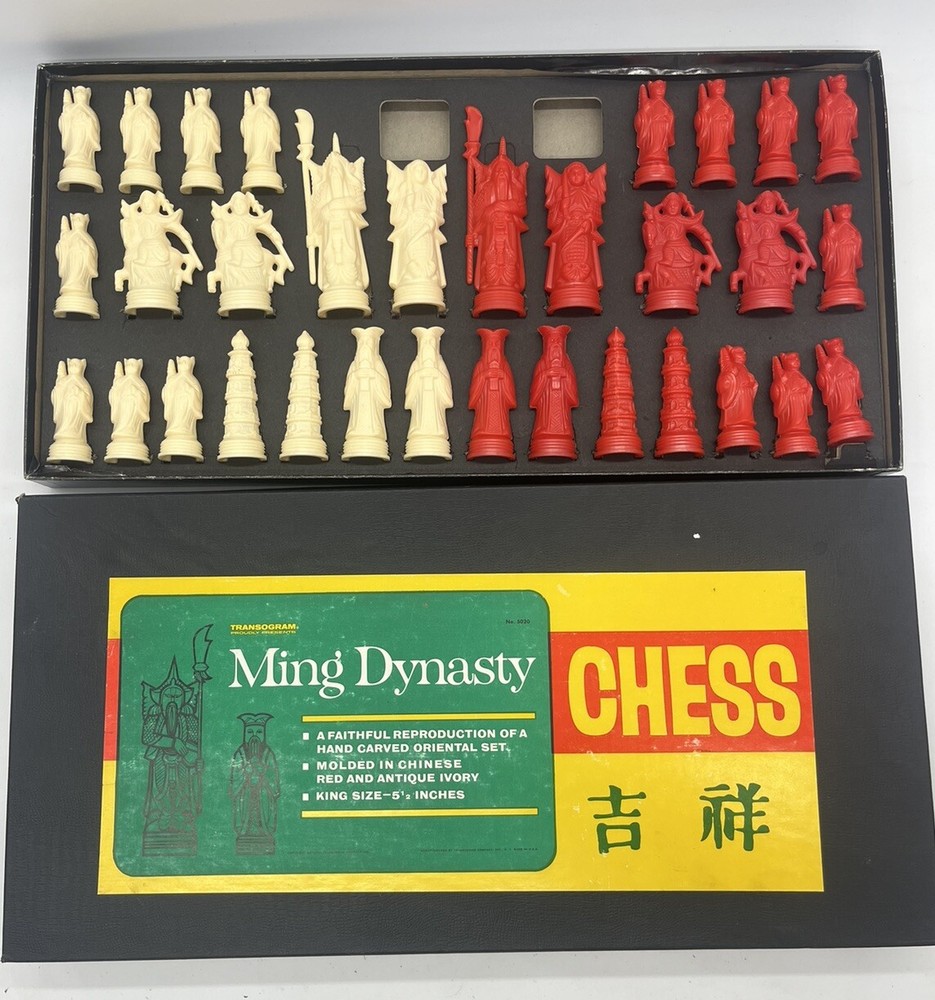 MING DYNASTY CHESS SET GAME 1970 COMPLETE BOXED TRANSOGRAM