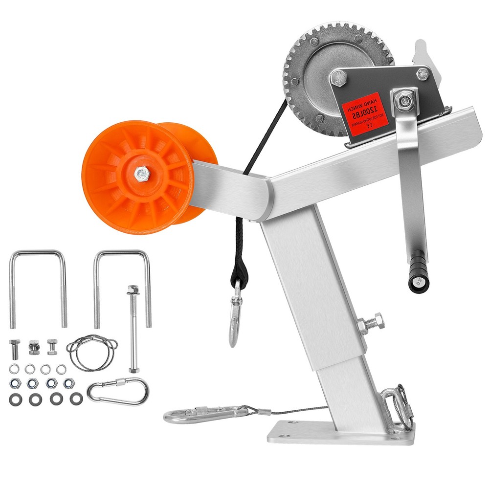 Boat Trailer Winch Stand with Roller 1200 lbs Winch Boat Winch Mount