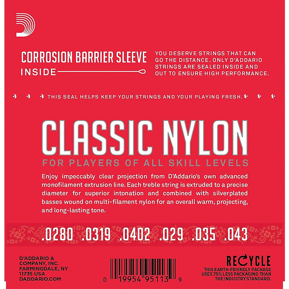 D'Addario EJ27N Normal Tension Classical Guitar Strings