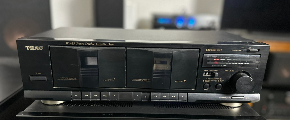 TEAC W 415 Stereo Double Cassette Deck Vintage Audio Working Tested