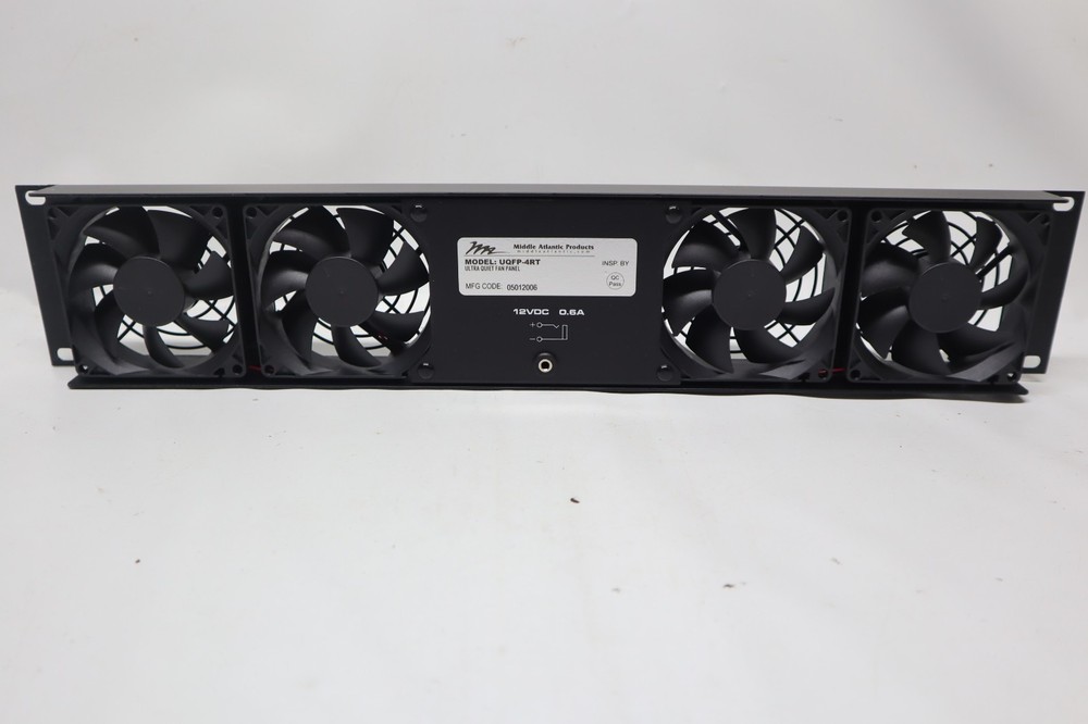 Middle Atlantic UQFP-4RT Quiet 4 Fan Panel - w/ Thermistor Cooling System - NEW