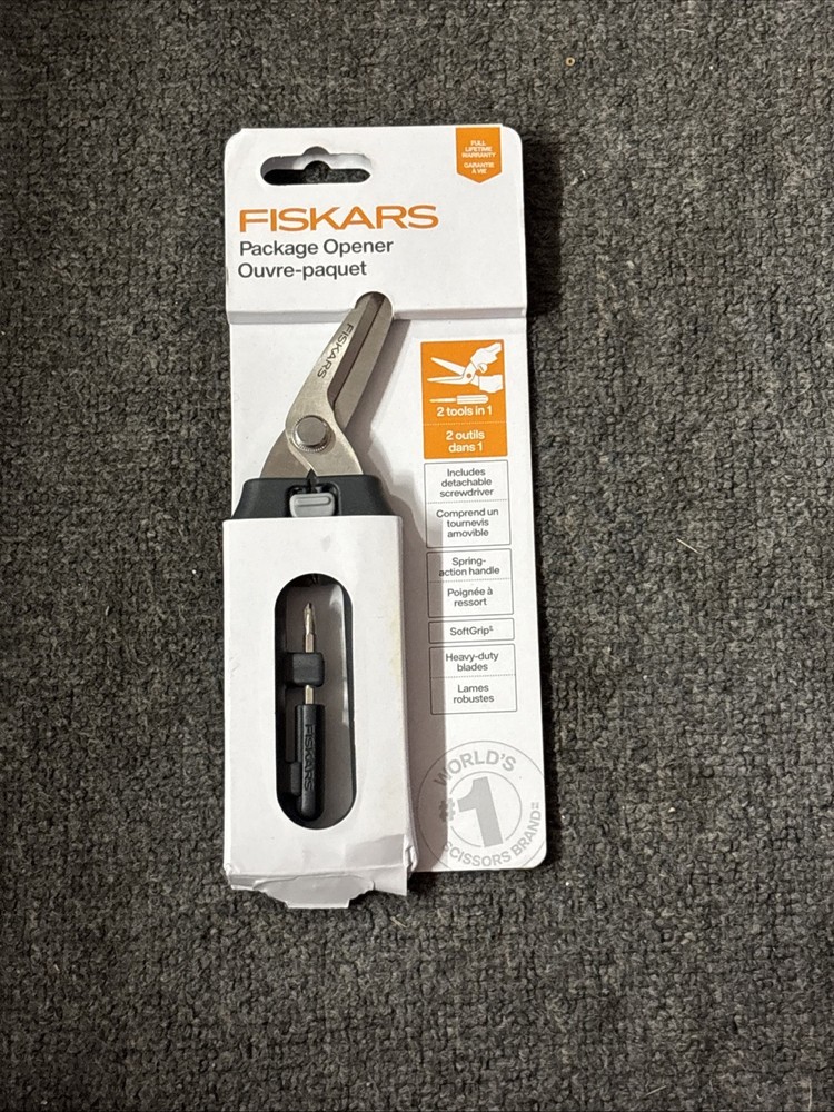 Fiskars Package Opener with Screwdriver