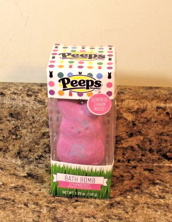 Peeps Strawberry Marshmallow Scented Bath Bomb Surprise Charm Inside