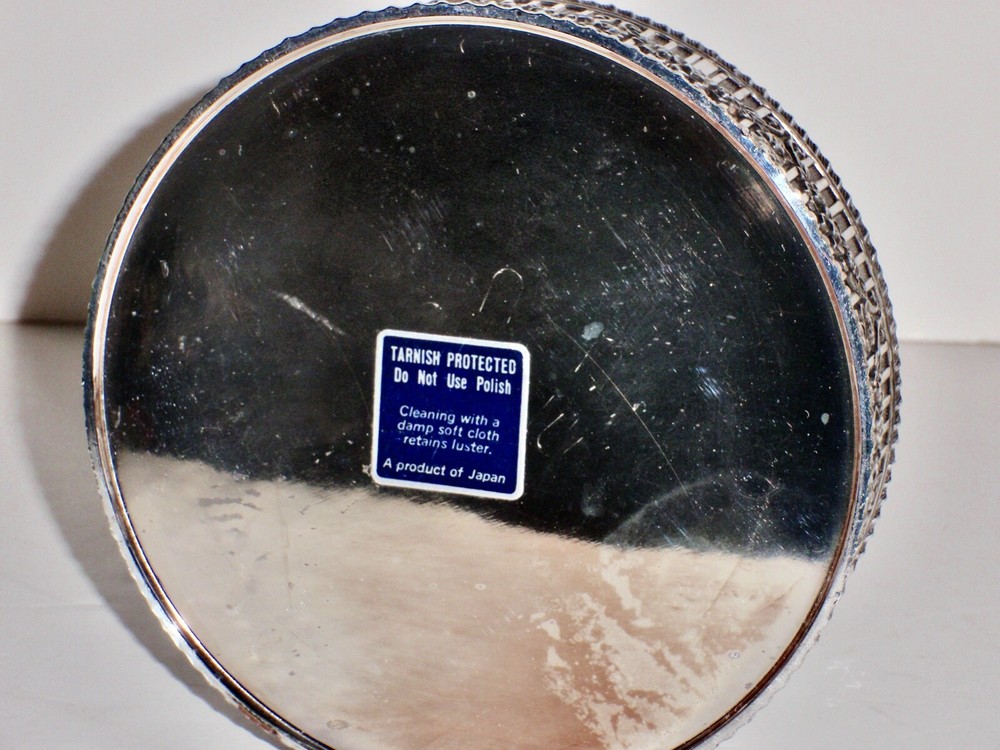 International Silver-plated Giftware Lion Accent/Wine Coaster Dish