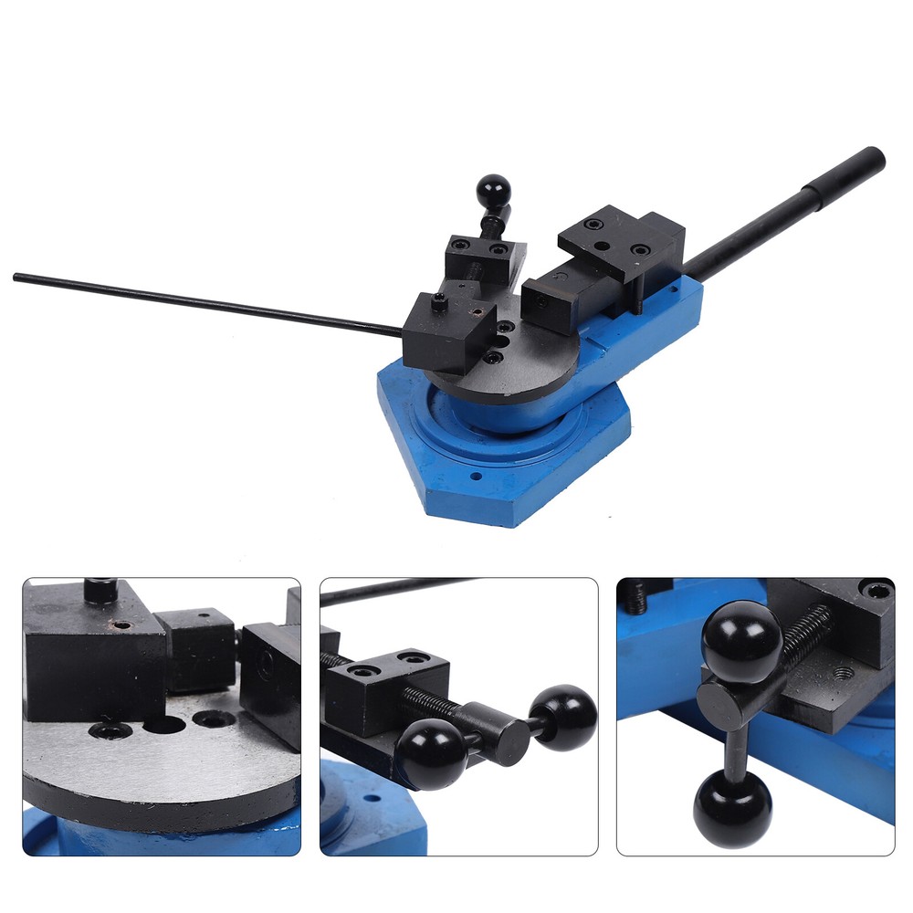 Bender Flat Round Square Angle Bar Bending Machine Tool + Stopper & Scroll Kit