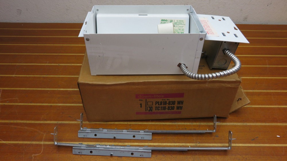 Juno Lighting TC118-830WH A19 Down-Lite Ceiling Mount Soffit Light with Bracket