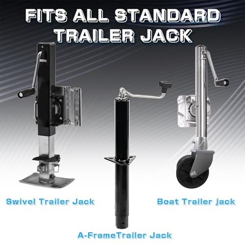 Trailer Jack Wheel Replacement with Rubber Wheel Trailer Jack Wheel with Chock