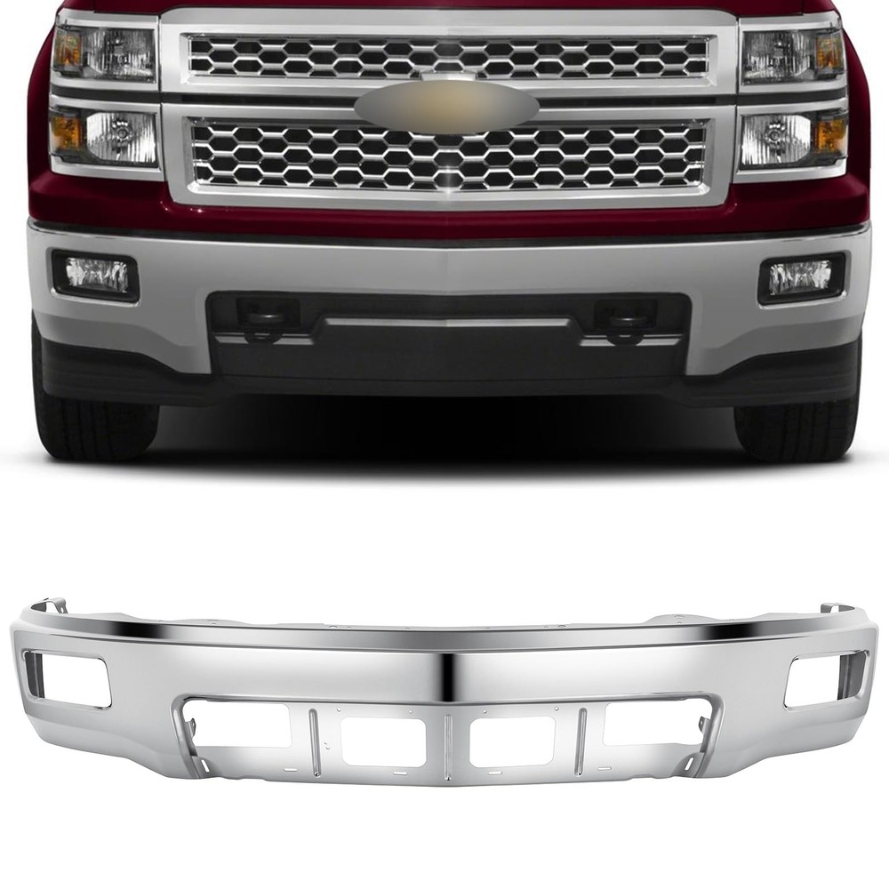 Front Bumper 2014-2015 Silverado 1500 Primed Chrome