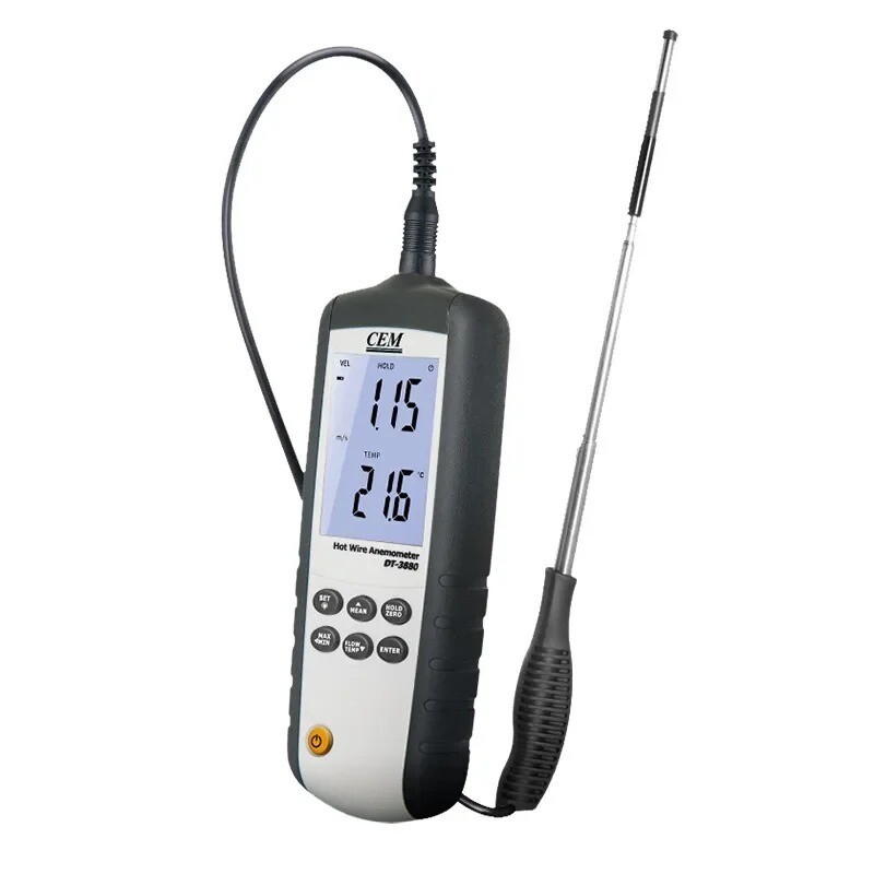 DT-3880 Handheld Thermal Anemometer High-Precision Sensor Wind Speed Meter