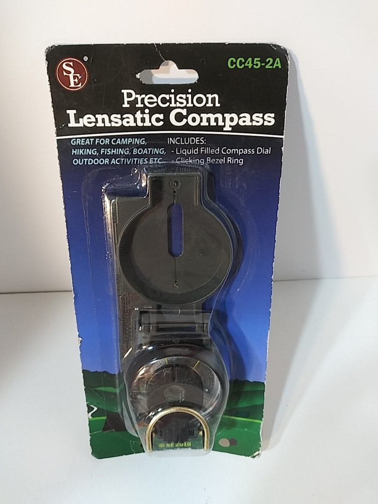 Lensatic Precision Compass Folding Scouting Hiking Outdoors Navigation
