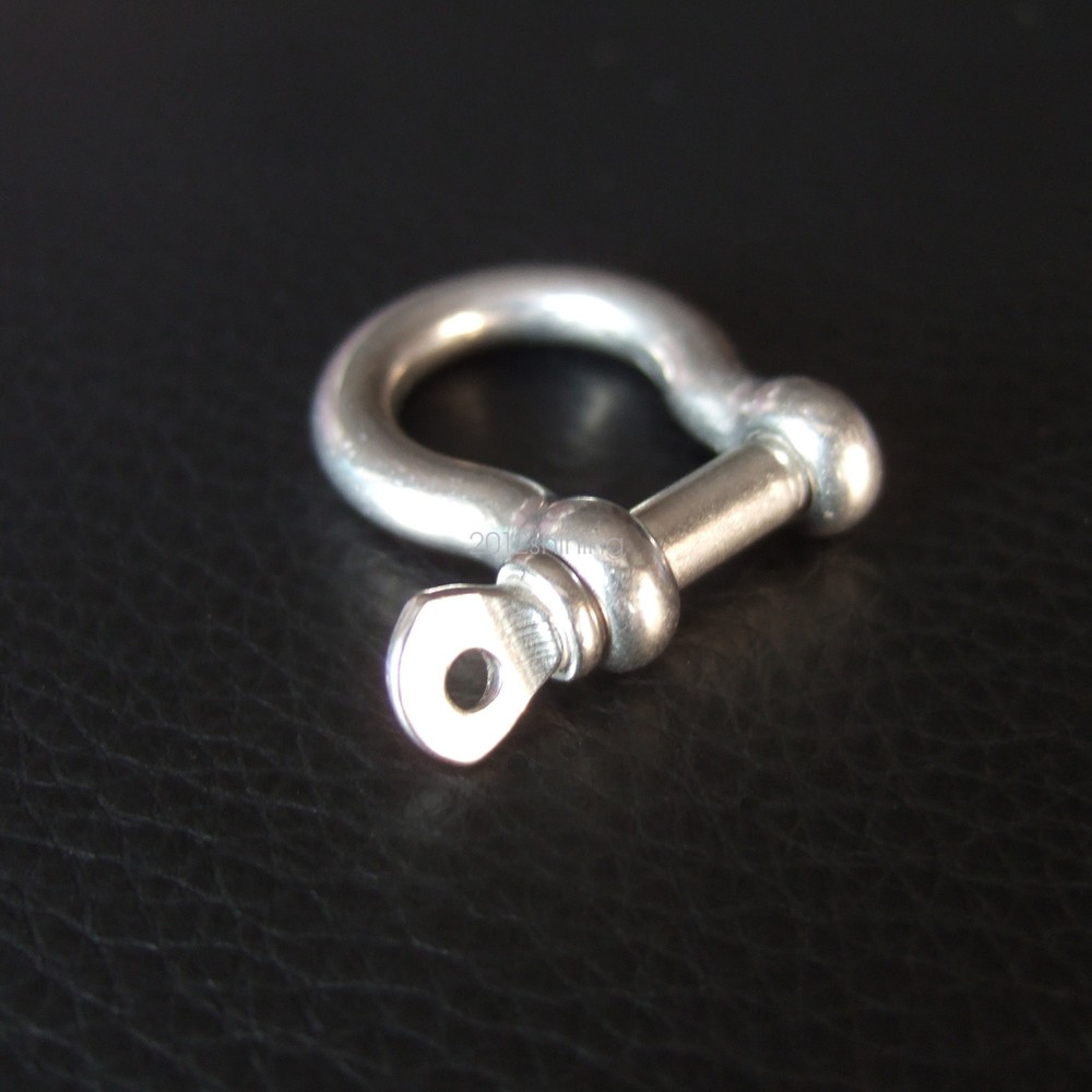 Stainless Steel Bow Shackle Joint Connector Small D Ring Key Chain Hook