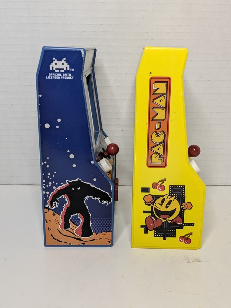 Pac-Man and Space Invaders Handheld Retro Mini Arcade Machines Tested BUNDLE