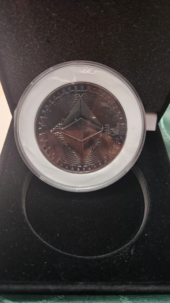 Ethereum Coin Silver Tone