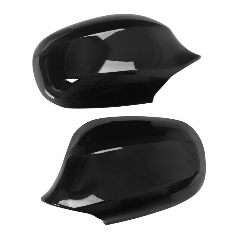 L&R Gloss Black Side Mirror Cover Cap Rearview For BMW E90 E91 E92 E93 LCI
