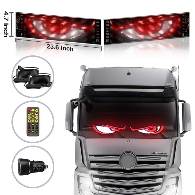 Flexible Devil Eyes Light for Windshield,LED Sign for Car,LED Digital Panel
