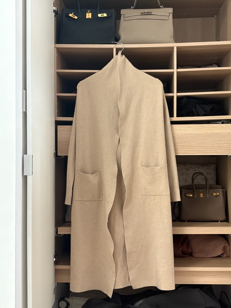 100% wool cos knit coat size m