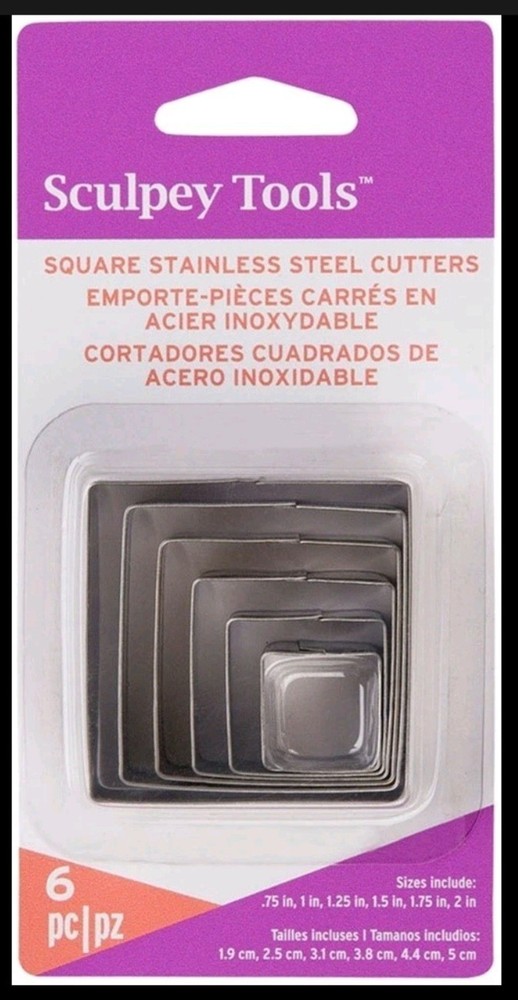 Sculpey Premo Cutter Set 6/Pkg-Square