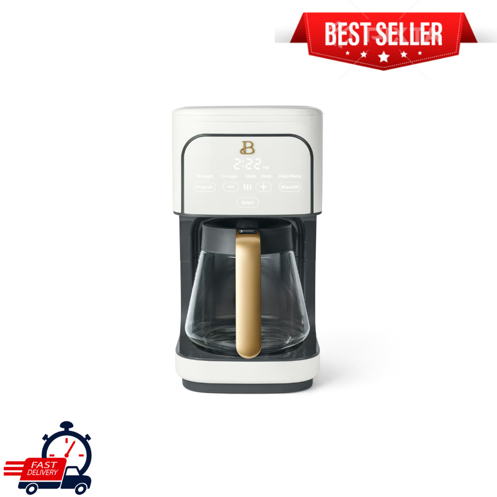 Beautiful 12-Cup Programmable Coffee Maker White Icing by Drew Barrymore Modern