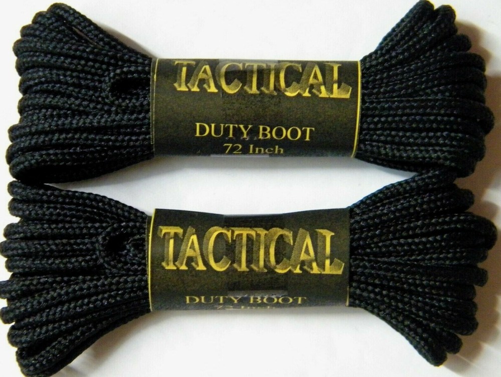 2 pair pack- Durable Polyester, Narrow 2mm thick, Tactical Boot Laces