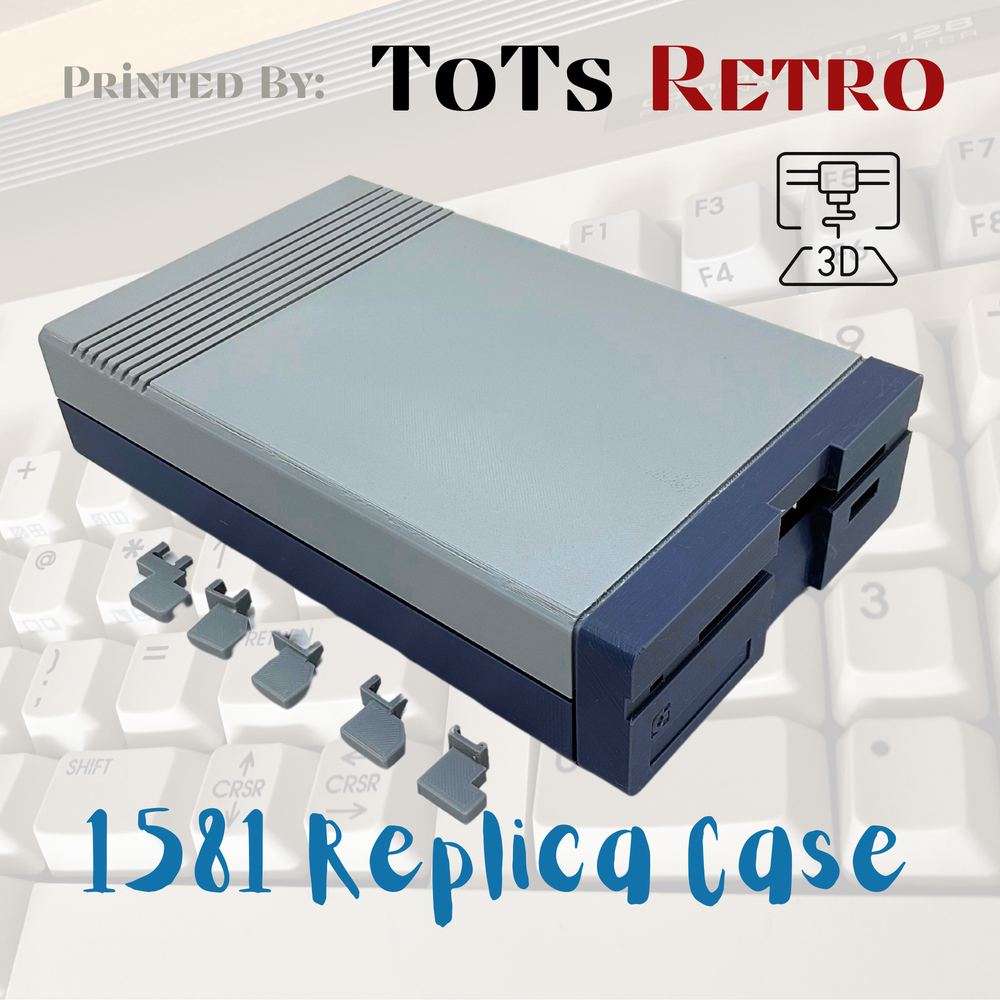 Commodore 1581 Replica Case Grey 3d Printed For Commodore c64 c128 CBM