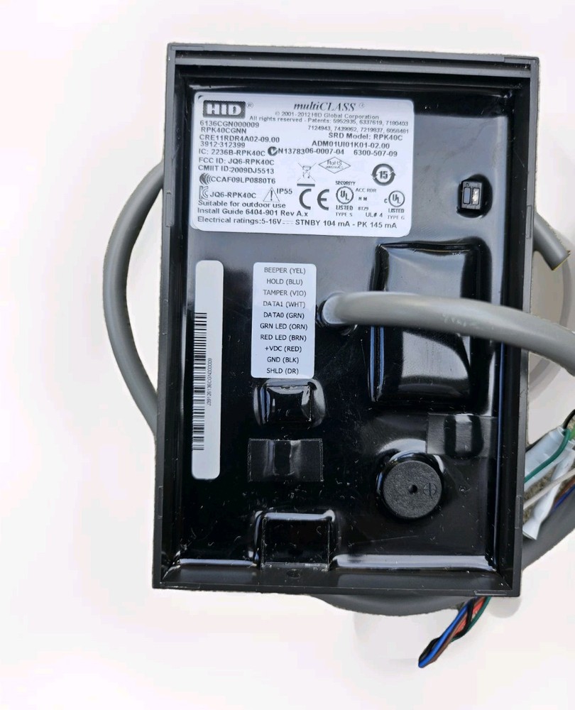 HID multiCLASS RPK40C Smart Card Reader With Keypad - 6136GN0000009