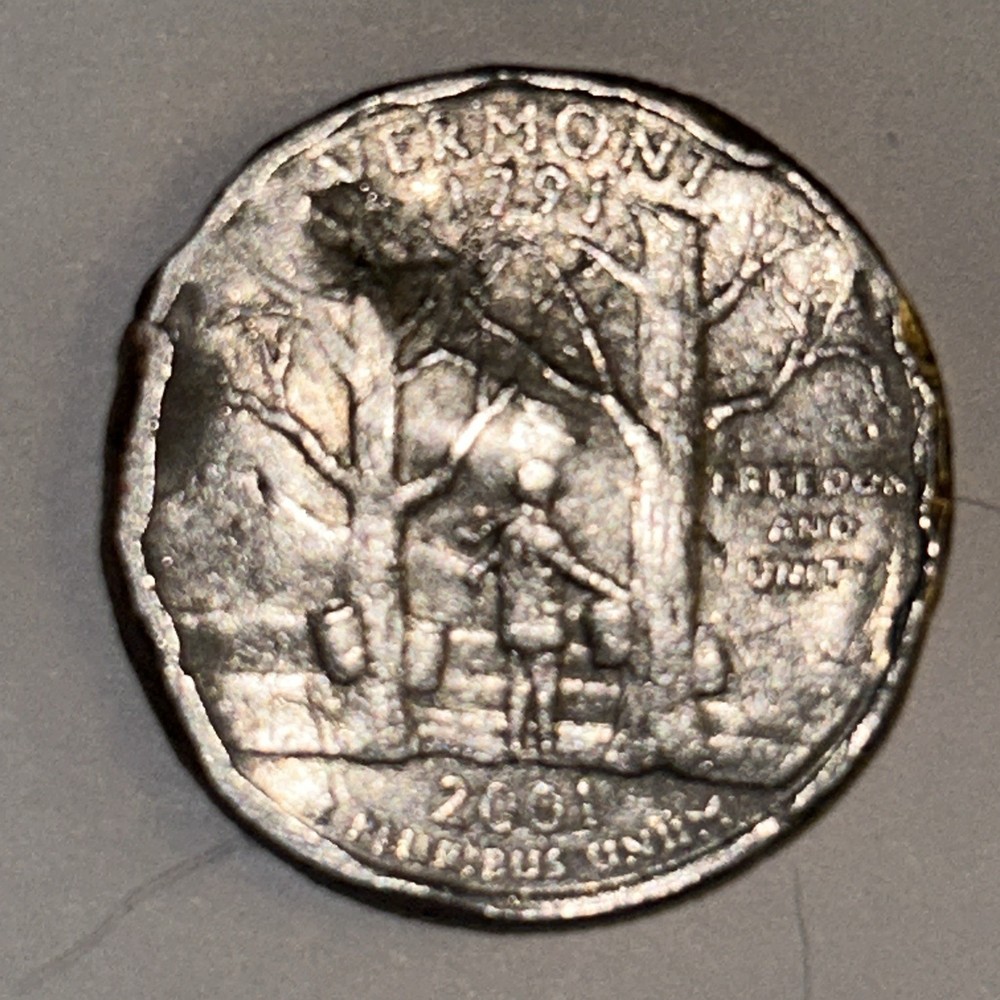 RARE 2001 Vermont Quarter **MULTIPLE ERRORS**