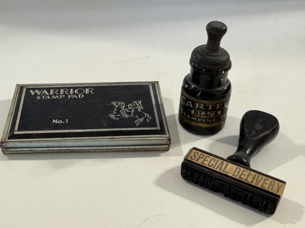 Vintage Carters Stamping Ink & No. 1 Warrior Stamp Pad