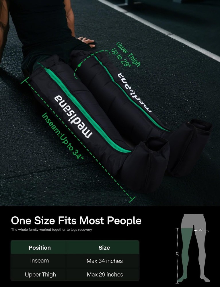 Medisana Leg Compression Massager for Circulation, Compression Boots with 6 M...