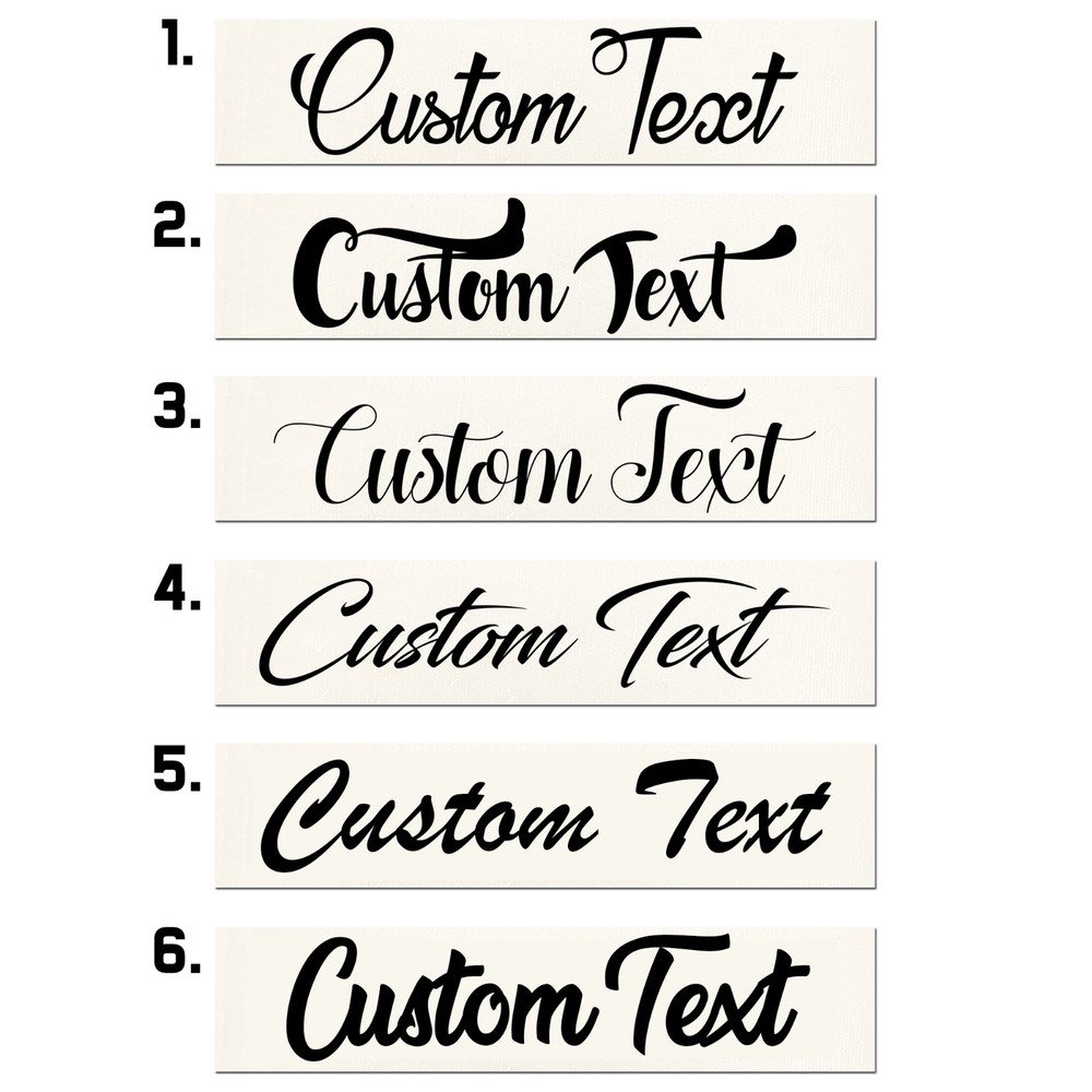 Cursive Custom Text Vinyl Decal Sticker | Personalized Fancy Script Lettering
