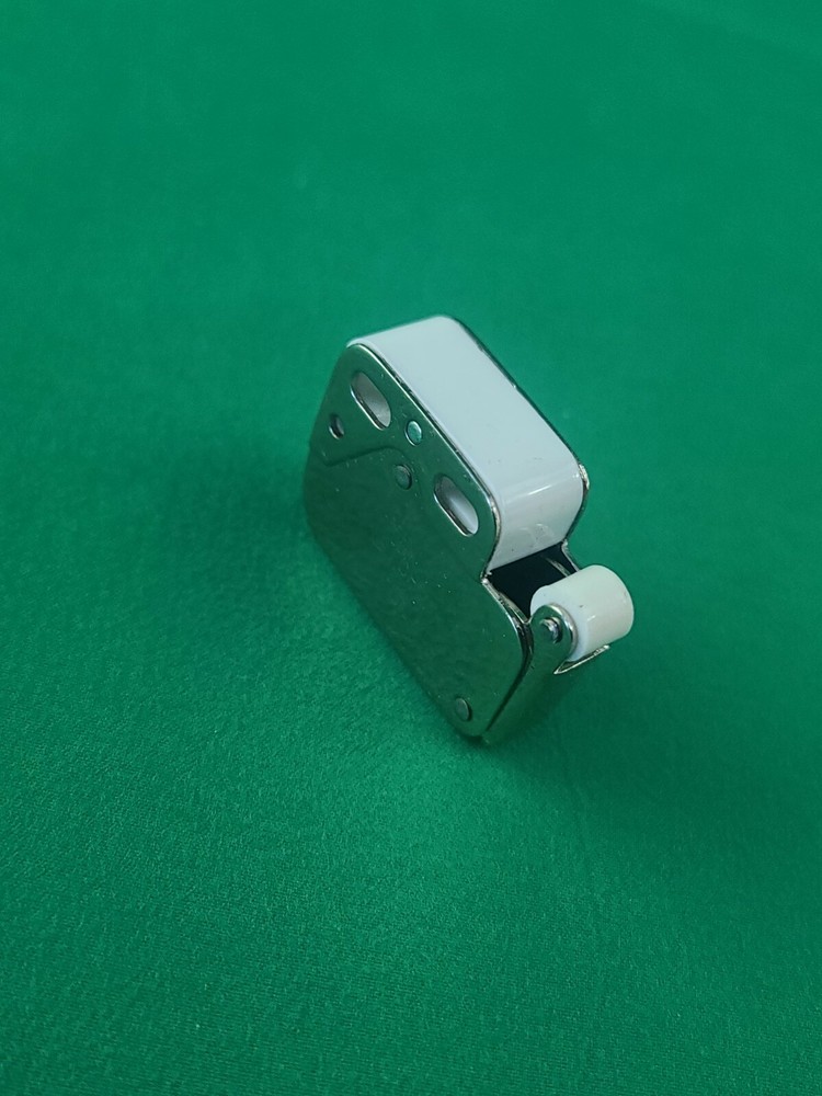 Mini Latch Push to Open Cabinet Door Latch Silver Finish Finish