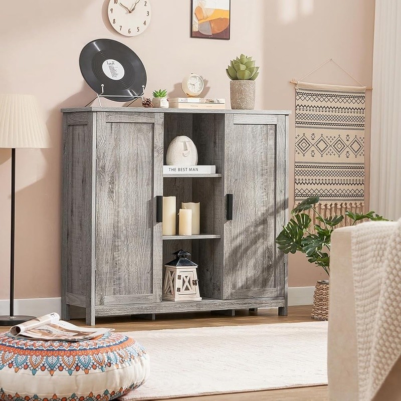 Multi-functional Storage Cabinet Buffet Sideboard W/ Open Shelves Dining Room US