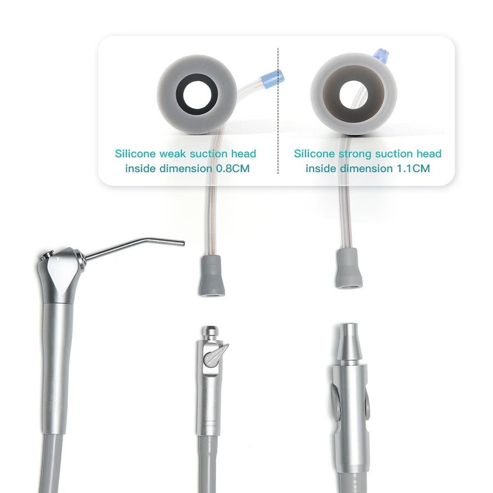Dental Weak/Strong Rubber Replacement Suction Saliva Ejector Snap Tip Adapter