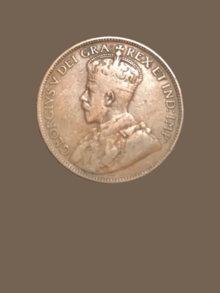 1919 Canada One Cent Bronze Coin - F (Fine) condition