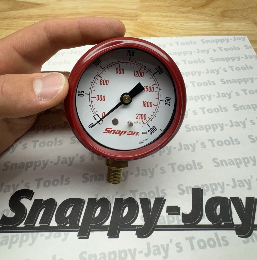 Snap-on Tools NEW 300PSI REPLACEMENT Compression Gauge WITH RED BOOT EEPV5-300G