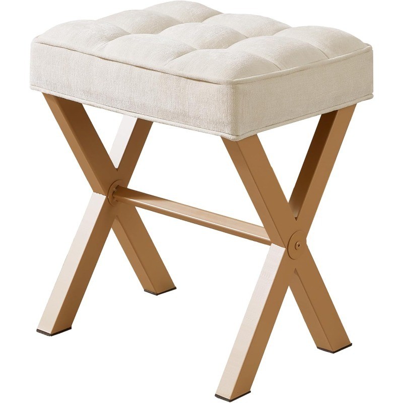 Royal Windsor Vanity Stool,Square Ottoman Stool Foot Rest