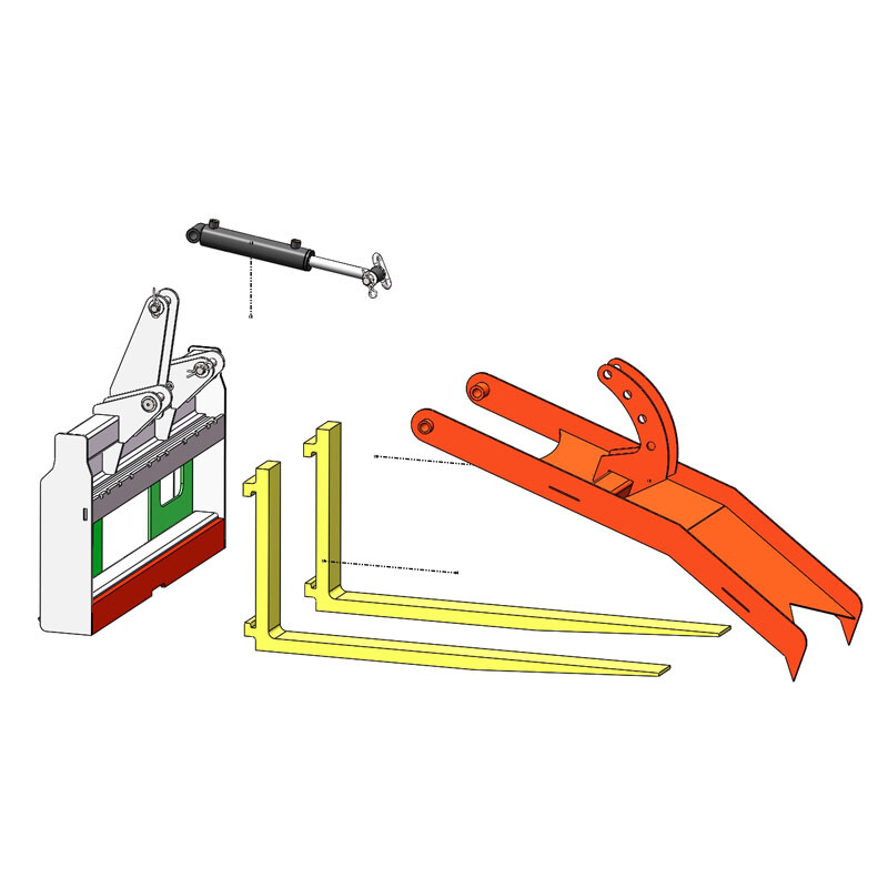 48'' Pallet Fork Grapple Hydraulic Loader New Attachment Landhonor Skid Steer