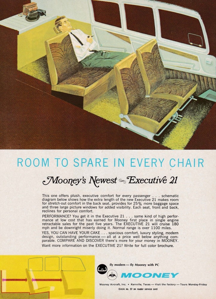 1966 Mooney Executive 21 Aircraft Ad 2/2/2025t